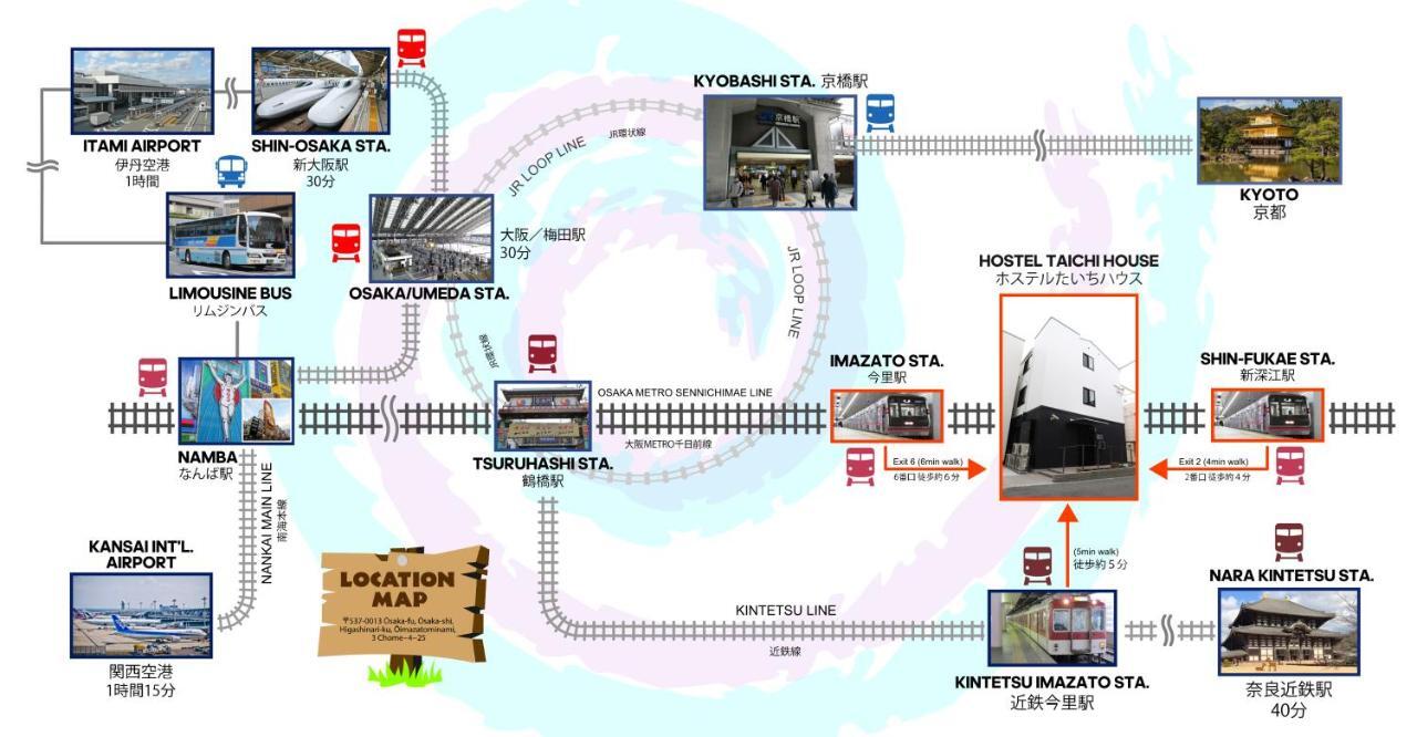 Hostel Taichi House Ōsaka Exterior foto